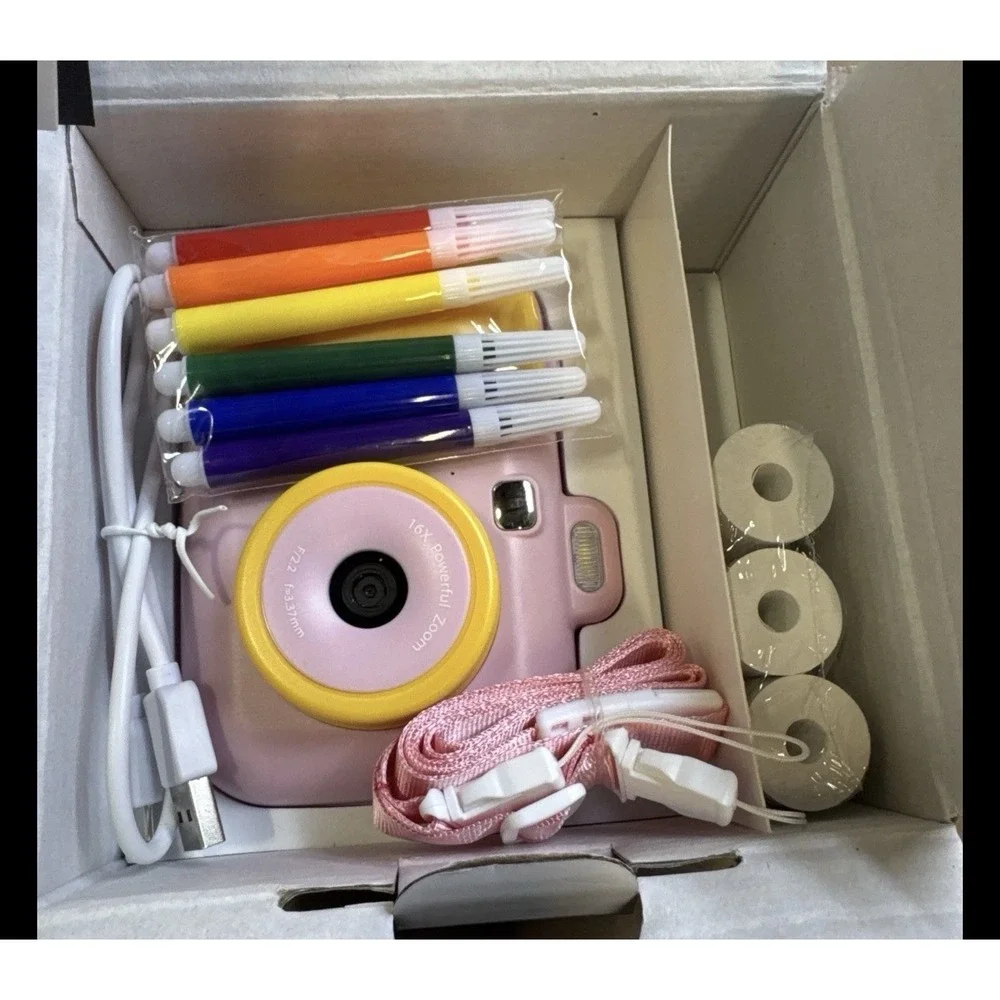 Instant Camera for Kids with Print Paper, 1080P HD Kids Camera Instant Print wit
